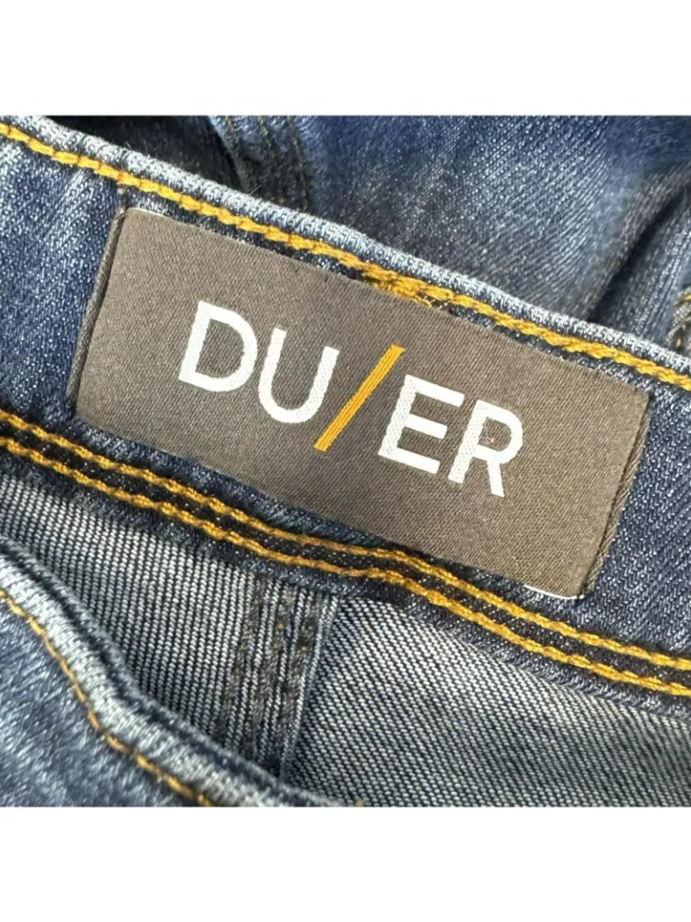 DU/ER Duer Jeans L2X Relaxed Taper Blue Denim Mens Size 34x33